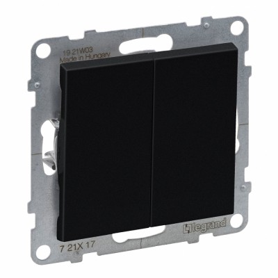 Intrerupator dublu revenire Legrand Suno negru 721417 foto