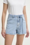 Answear Lab pantaloni scurti jeans femei, neted, high waist