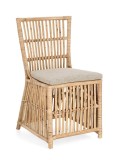 Cumpara ieftin Scaun ratan natur perna bej Elvas 58x59x92 cm
