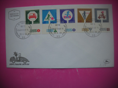 HOPCT PLIC S FDC 1907 REGULI RUTIERE 1966 ISRAEL foto