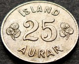 Cumpara ieftin Moneda 25 AURAR - ISLANDA, anul 1961 *cod 223 A = excelenta, Europa