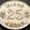 Moneda 25 AURAR - ISLANDA, anul 1961 *cod 223 A = excelenta