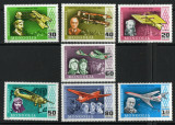 Mongolia 1978 - Aviatie, aviatori, avioane, serie neuzata