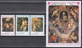Grenada 1989 - Crăciun - Picturi de Rubens, Serie scurta + Colita, MNH