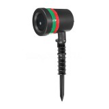 Proiector LED Exterior/Interior, 10W, Rosu/Verde, 1000 Puncte Luminoase, Senzor Lumina, IP44