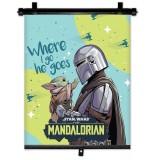 Parasolar auto tip roleta 1 bucata 36x45 cm The Mandalorian, Seven, roleta parasolar geam pentru protectie solara in masina
