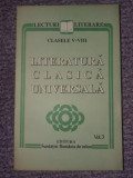 Literatura clasica universala, Volumul al III-lea, Clasele V-VIII 1994, 188 pag, Alb, L