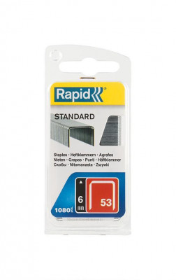 Capse RAPID 53 STANDARD, 06 mm, 1080 buc, capse pentru capsatoare, capse, capse foto