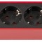Prelungitor Brennenstuhl Ecolor 4 prize, 1.5m H05VV-F 3G1,5 Rosu Negru