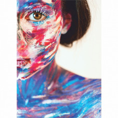 Tablou Canvas Abstract Colourful Girl 70 x 100 cm, 100% Bumbac foto