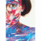 Tablou Canvas Abstract Colourful Girl 40 x 60 cm, 100% Poliester