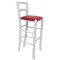Scaun Paesana bar - cadru alb - imitatie piele rosu - 21900