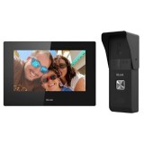 Kit videointerfon hibrid IP, 2MP, 1 familie, Wi-Fi, PoE, touchscreen, ecran 7 inch - Hikvision HiLook VI-K23P SafetyGuard Surveillance