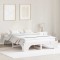 vidaXL Cadru de pat Alb 140 x 200 cm Lemn masiv de pin 872945