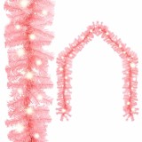 vidaXL Ghirlandă de Crăciun cu lumini LED, roz, 20 m