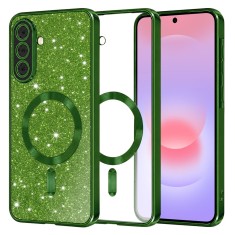 Husa pentru Samsung Galaxy A37 5G Asteroid GSM Luxury Glitter MagSafe, Deep Green