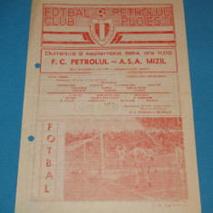 Program meci fotbal FC PETROLUL PLOIESTI - ASA MIZIL (02.09.1984)