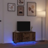 Cumpara ieftin Dulap TV cu lumini LED, lemn vechi, 100x41x50 cm