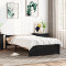 Cadru de pat mic single, negru, 75x190 cm, lemn masiv GartenMobel Dekor