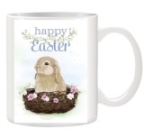 Cana alba personalizata pentru Paste, Happy Easter, INOVATIX&reg;. 330ml, Oem