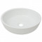 Chiuvetă de baie din ceramică, rotundă, 42 x 12 cm, alb