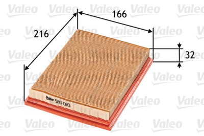 VALEO 585083 Filtru aer foto