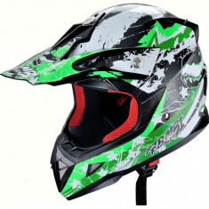 Casca Moto Atv Off-Road Integrala Hecht Mozaic Design, Multicolor Marime XL 54915XL