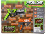 Pistol Pixel cu Design Minecraft, Cu Spuma EVA, Tintele Incluse