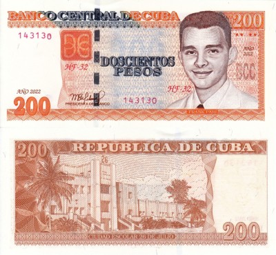 CUBA 200 pesos 2022 UNC!!! foto