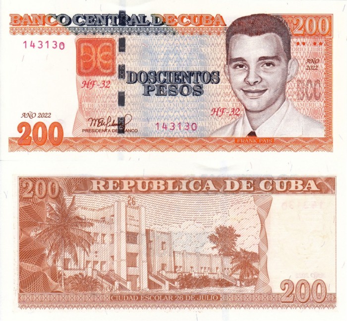 CUBA 200 pesos 2022 UNC!!!