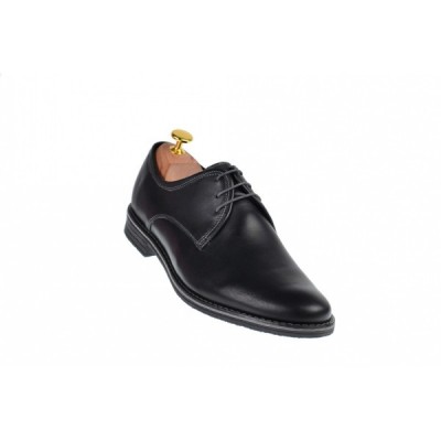 Pantofi barbati, model casual din piele naturala box, culoare neagra - 336NBOX foto