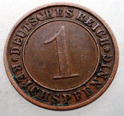 2.694 GERMANIA WEIMAR 1 REICHSPFENNIG 1931 A foto