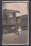 LOCOMOTIVA CU ABUR FOTO LEONAR, Necirculata, Fotografie