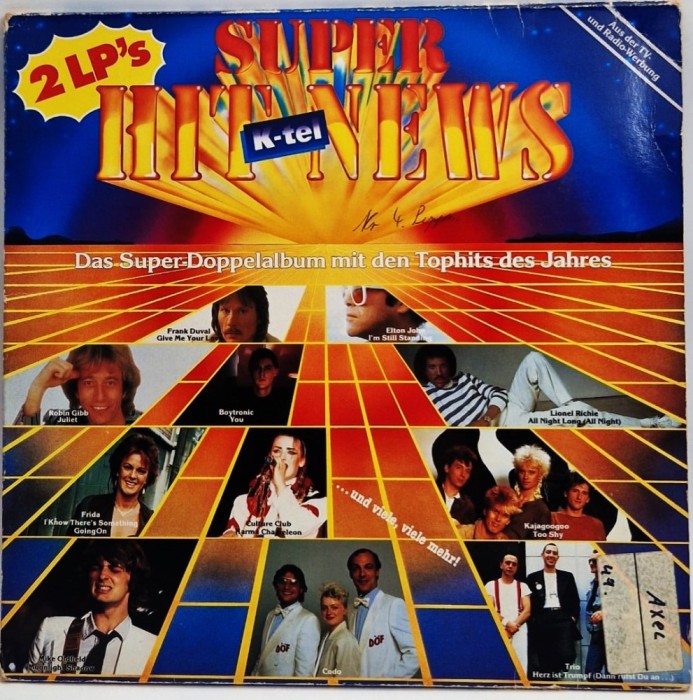 Various &lrm;&ndash; Super Hit-News VG+ / VG+ dublu vinil 2 LP K-tel Germania 1983 italo disco pop rock