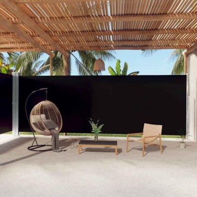 vidaXL Copertină laterală retractabilă, negru, 220x1000 cm 318048 foto