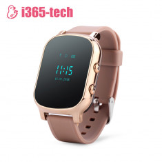 Ceas Smartwatch Pentru Copii i365-Tech T58 cu Functie Telefon, Localizare GPS, Istoric traseu, Apel de Monitorizare, Auriu foto