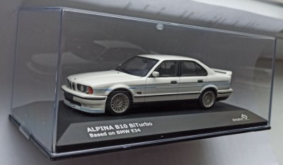 Macheta BMW E34 Alpina B10 1990 alb - Solido 1/43 foto