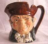 HALBA DE COLECTIE IN MINIATURA PORTELAN ENGLEZESC ROYAL DOULTON DECOR OLD CHARLEY