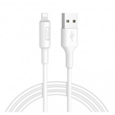 Hoco Soarer X25 Cablu de date USB 2.0 la Lightning pentru Apple iPhone Culoare Alb, Lungime 1 Metru foto