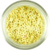 Mică decoraţiune pentru unghii - pătrate cu gaură, galben banană, INGINAILS