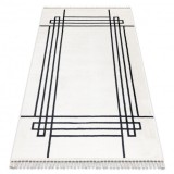 Covor AMOUR 53096C cremă - Cadru, linii modern, elegant, 98x200 cm
