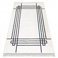 Covor AMOUR 53096C cremă - Cadru, linii modern, elegant, 78x150 cm