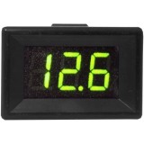 Voltmetru LED 3-30Vdc 35x23x20mm verde