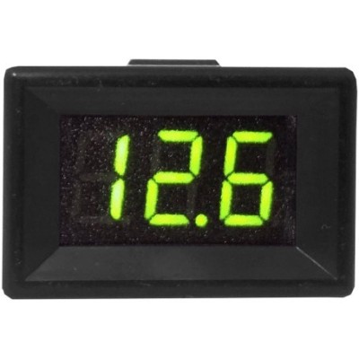 Voltmetru LED 3-30Vdc 35x23x20mm verde foto