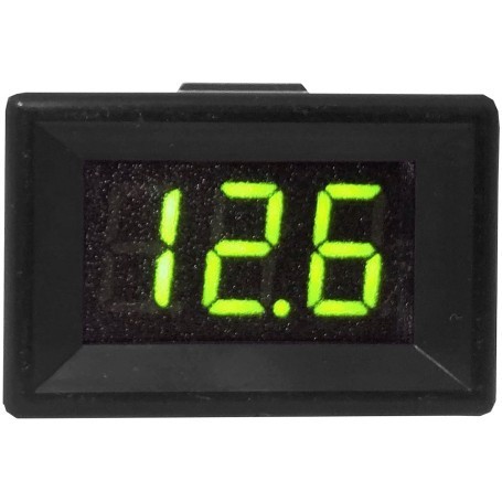 Voltmetru LED 3-30Vdc 35x23x20mm verde