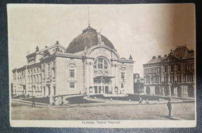 Carte postala, necirculata, Cernauti Teatrul National, inceput de secol XX foto