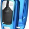 Husa Cheie Audi SmartKey TPU+PC Albastra