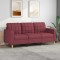vidaXL Canapea cu 3 locuri, roșu vin, 180 cm, material textil 359105