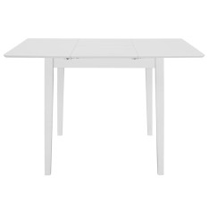 Masa de bucatarie extensibila, alb, (80-120)x80x74 cm, MDF foto