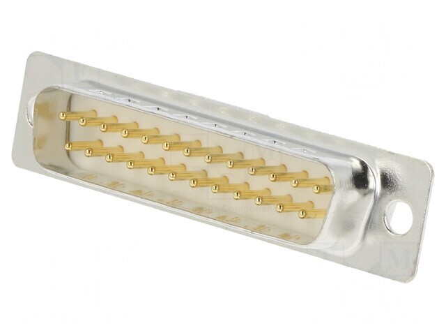 D-Sub 25 Pin Mufă Tată Lipire Aurită Albă